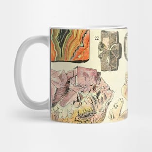 Colorful Minerals Crystals Gemstones Vintage Illustration Mug